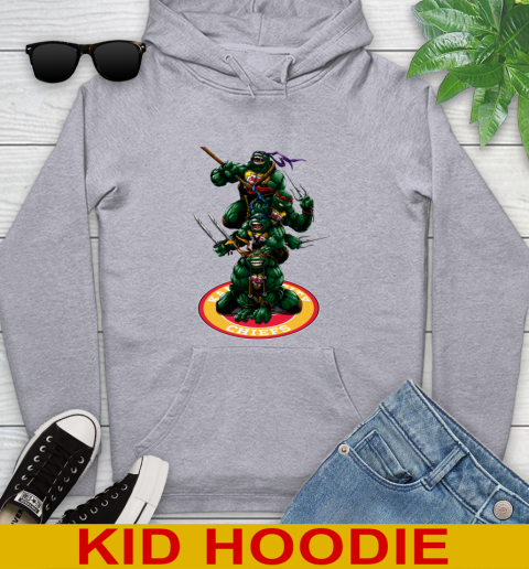 NFL Football Kansas City Chiefs Teenage Mutant Ninja Turtles Shirt Youth Hoodie 6