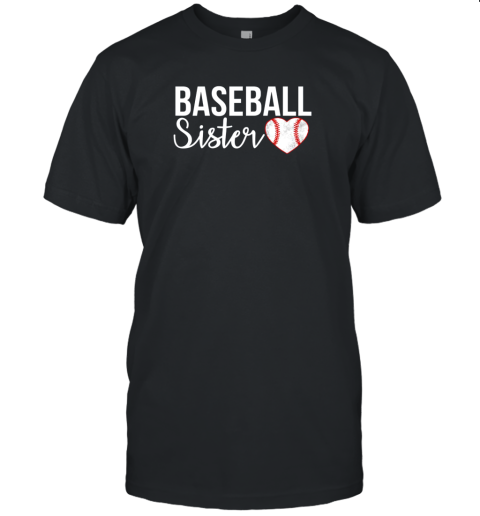 Baseball Sister Shirt Baseball Gifts For Baseball Fans Unisex Jersey Tee