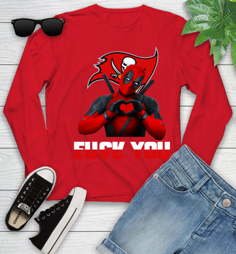 NHL Tampa Bay Buccaneers Deadpool Love You Fuck You Football Sports Youth Long Sleeve 11