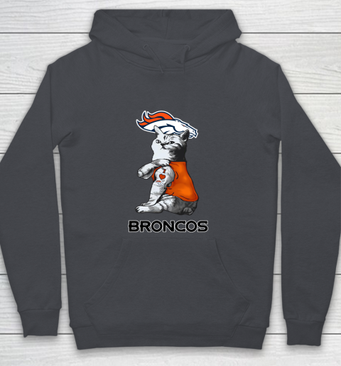 NFL Football My Cat Loves Denver Broncos Youth Hoodie 5