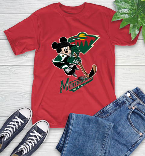 NHL Minnesota Wild Mickey Mouse Disney Hockey T Shirt T-Shirt 10