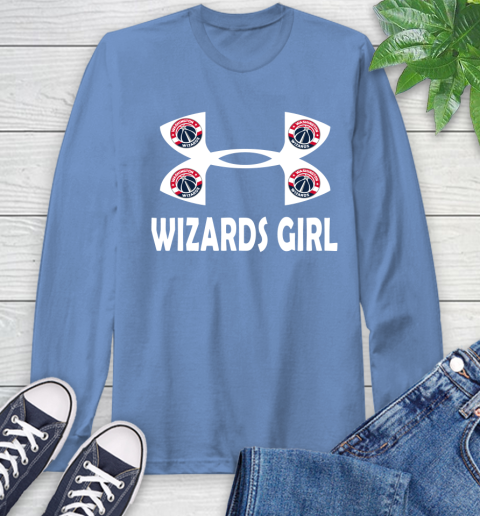 NBA Washington Wizards Girl Under Armour Basketball Sports Long Sleeve T-Shirt 12