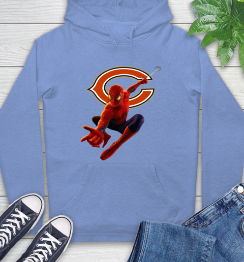 NFL Spider Man Avengers Endgame Football Chicago Bears Hoodie 11