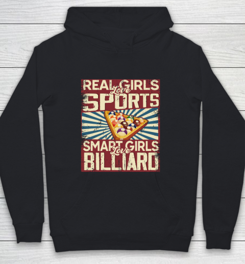 Real girls love sports smart girls love Billiard Youth Hoodie