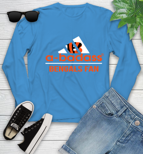 Cincinnati Bengals NFL Football A Badass Adidas Adoring Fan Sports Youth Long Sleeve 8