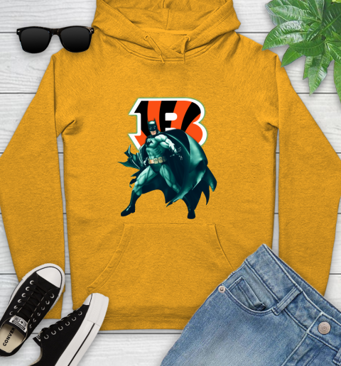 NFL Batman Football Sports Cincinnati Bengals Youth Hoodie 3