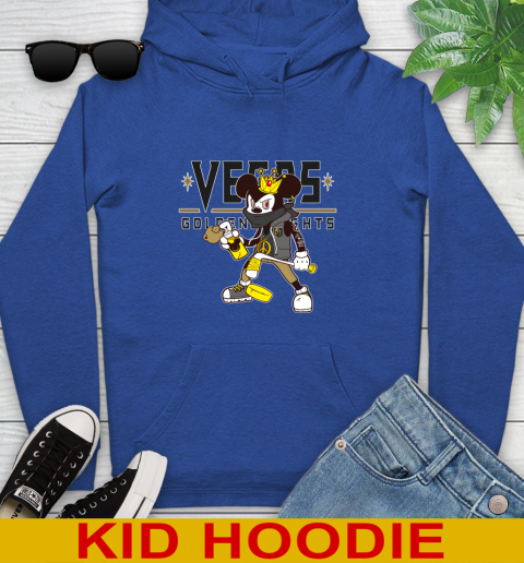 Vegas Golden Knights NHL Hockey Mickey Peace Sign Sports Youth Hoodie 10