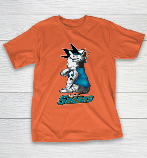 NHL My Cat Loves San Jose Sharks Hockey T-Shirt 4