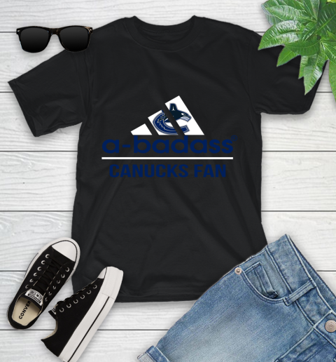 NHL A Badass Vancouver Canucks Fan Adidas Hockey Sports Youth T-Shirt