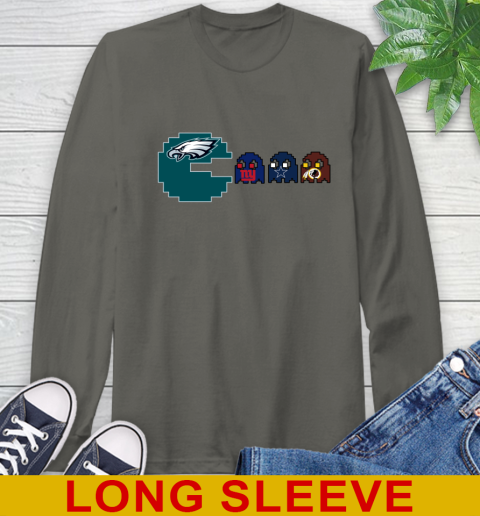 Philadelphia Eagles NFL Football Pac Man Champion Long Sleeve T-Shirt 8