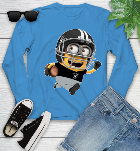 NFL Oakland Raiders Minions Disney Football Sports Youth Long Sleeve 7