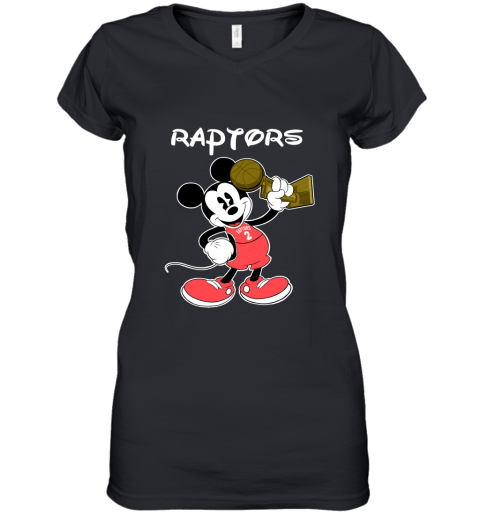 Mickey Toronto Raptors Women's V-Neck T-Shirt
