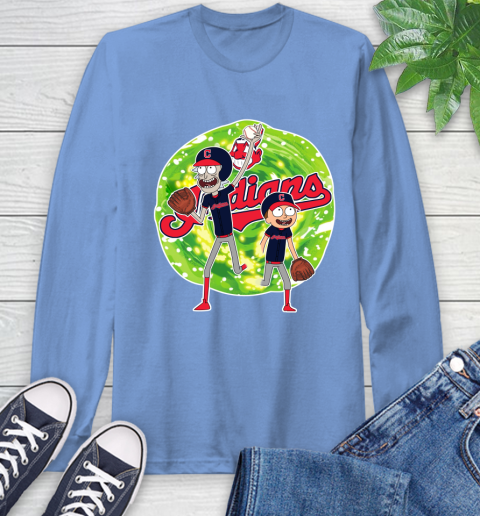 MLB Cleveland Indians Rick And Morty Baseball Sports Long Sleeve T-Shirt 11