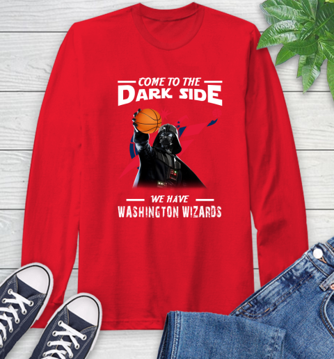 NBA Come To The Dark Side We Have Washington Wizards Star Wars Darth Vader Basketball Long Sleeve T-Shirt 11