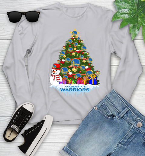 Golden State Warriors Merry Christmas NBA Basketball Sports Youth Long Sleeve 5