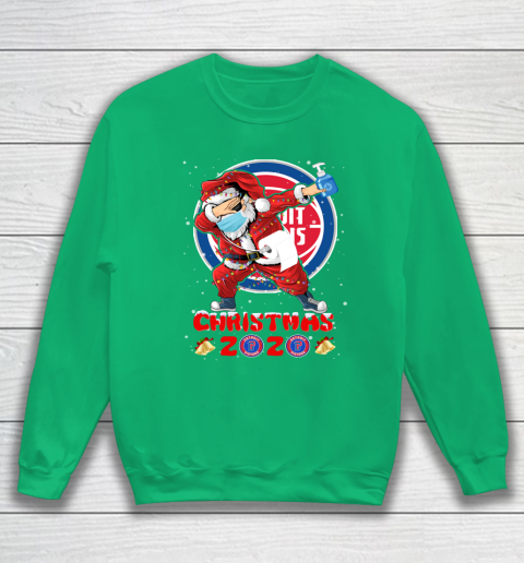 Detroit Pistons Funny Santa Claus Dabbing Christmas 2020 NBA Sweatshirt 5