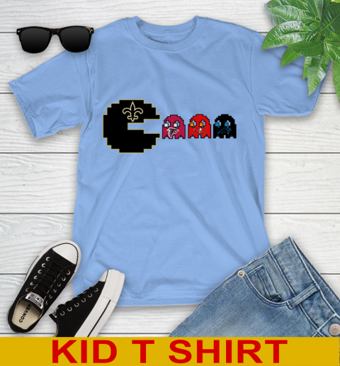 New Orleans Saints NFL Football Pac Man Champion Youth T-Shirt 12 New Orleans Saints NFL Football Pac Man Champion Youth T-Shirt - Image 12