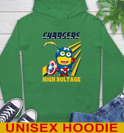 NFL Football Los Angeles Chargers Captain America Marvel Avengers Minion Shirt Hoodie 8