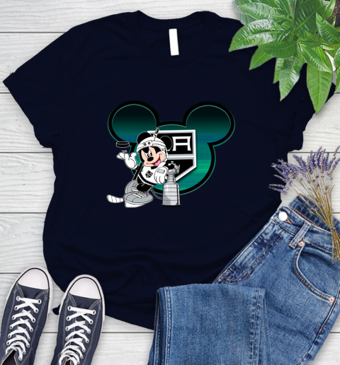 NHL Los Angeles Kings Stanley Cup Mickey Mouse Disney Hockey T Shirt Women's T-Shirt 3
