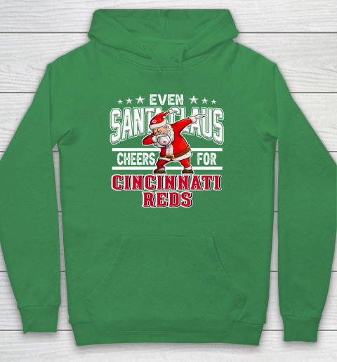 Cincinnati Reds Even Santa Claus Cheers For Christmas MLB Hoodie 5