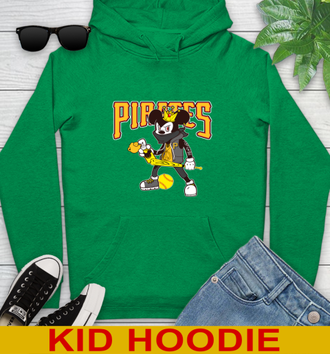 Pittsburgh Pirates MLB Baseball Mickey Peace Sign Sports Youth Hoodie 8