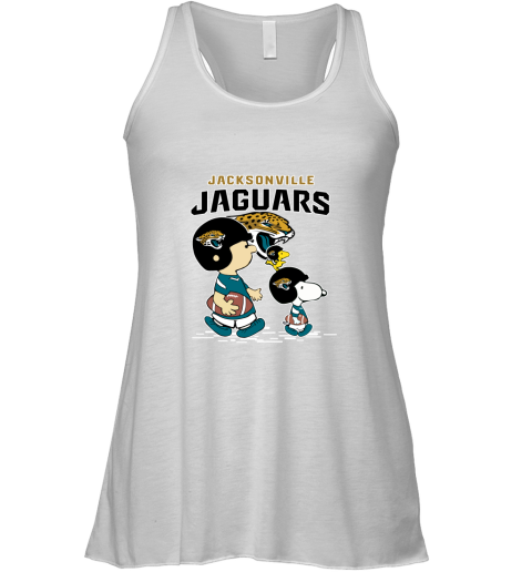 Jacksonville Jaguars Let's Play Football Together Snoopy NFL Racerback Tank