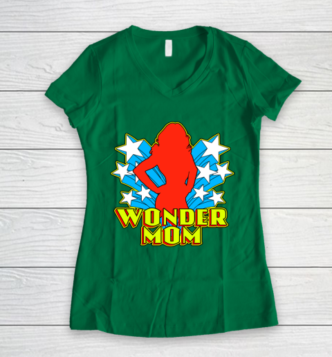 Wonder Mom Wonder Woman Women's V-Neck T-Shirt 3