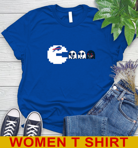 Buffalo Bills NFL Football Pac Man Champion Women's T-Shirt 9
