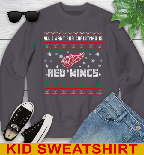Detroit Red Wings NHL Hockey All I Want For Christmas Is My Team Sports 113