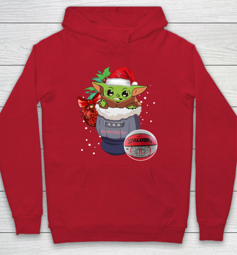 Houston Rockets Christmas Baby Yoda Star Wars Funny Happy NBA Hoodie 10
