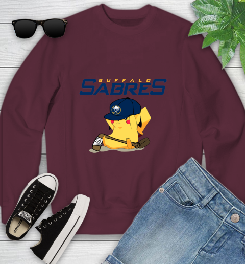 NHL Pikachu Hockey Sports Buffalo Sabres Youth Sweatshirt 5