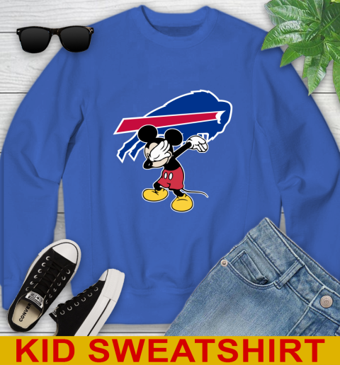 Buffalo Bills NFL Football Dabbing Mickey Disney Sports Youth Sweatshirt 7