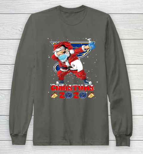 St.Louis Blues Funny Santa Claus Dabbing Christmas 2020 NHL Long Sleeve T-Shirt 5