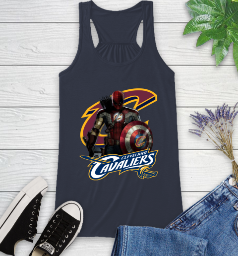 Cleveland Cavaliers NBA Basketball Captain America Thor Spider Man Hawkeye Avengers Racerback Tank 12