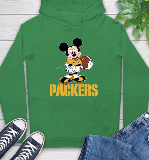 NFL Football Green Bay Packers Cheerful Mickey Mouse Shirt Hoodie 8