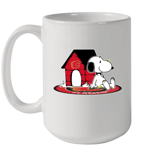 NHL Hockey Calgary Flames Snoopy The Peanuts Movie Shirt Ceramic Mug 15oz