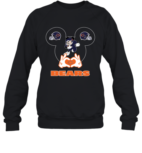 I Love The Bears Mickey Mouse Chicago Bears Sweatshirt