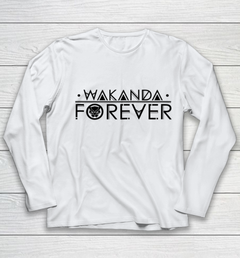 Marvel Black Panther Wakanda Forever Chest Graphic Youth Long Sleeve