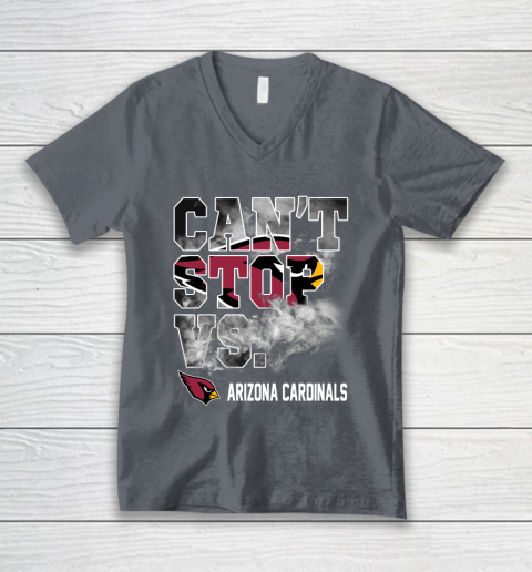 NFL Arizona Cardinals Football Can't Stop Vs V-Neck T-Shirt 4