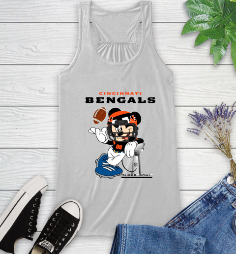 NFL Cincinnati Bengals Mickey Mouse Disney Super Bowl Football T Shirt Racerback Tank