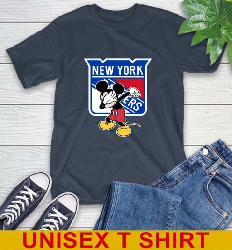 New York Rangers NHL Hockey Dabbing Mickey Disney Sports T-Shirt 4