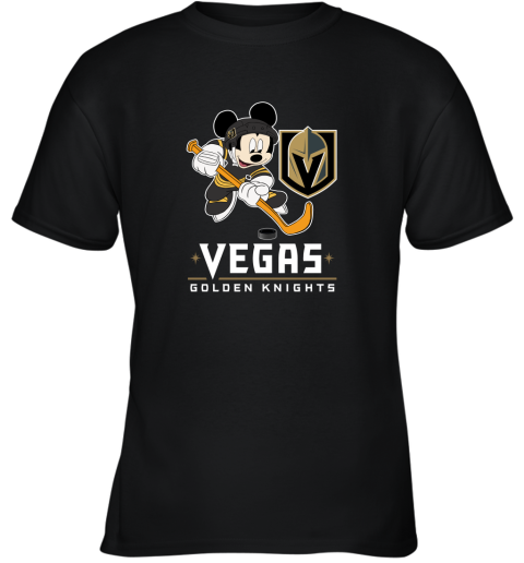 NHL Hockey Mickey Mouse Team Vegas Golden Knights Youth T-Shirt