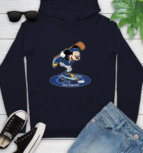 NHL Hockey St.Louis Blues Cheerful Mickey Disney Shirt Youth Hoodie 4