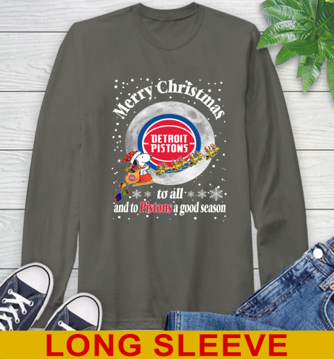 Detroit Pistons Merry Christmas To All And To Pistons A Good Season NBA Basketball Sports Long Sleeve T-Shirt 10