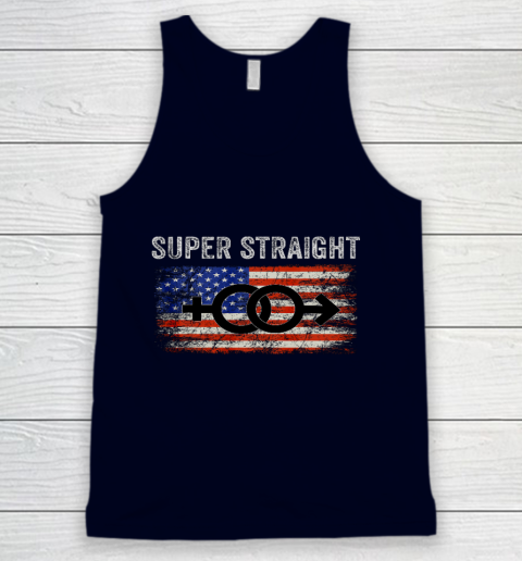 Vintage Us Flag Gender Identity Super Straight Identity Tank Top 2