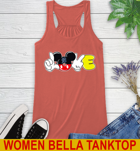 Detroit Tigers MLB Baseball Love Mickey Disney Sports Racerback Tank 4