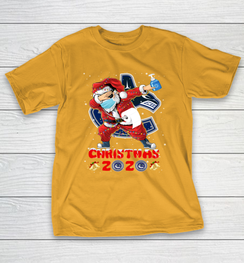 Vancouver Canucks Funny Santa Claus Dabbing Christmas 2020 NHL T-Shirt 2