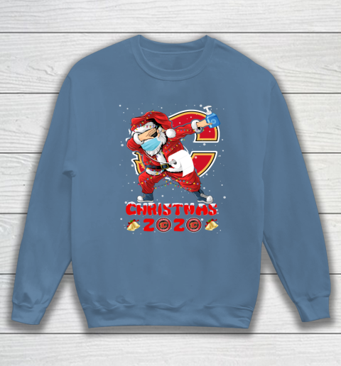 Calgary Flames Funny Santa Claus Dabbing Christmas 2020 NHL Sweatshirt 6