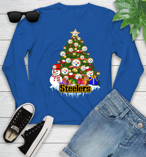Pittsburgh Steelers Merry Christmas NFL Football Sports Youth Long Sleeve 9