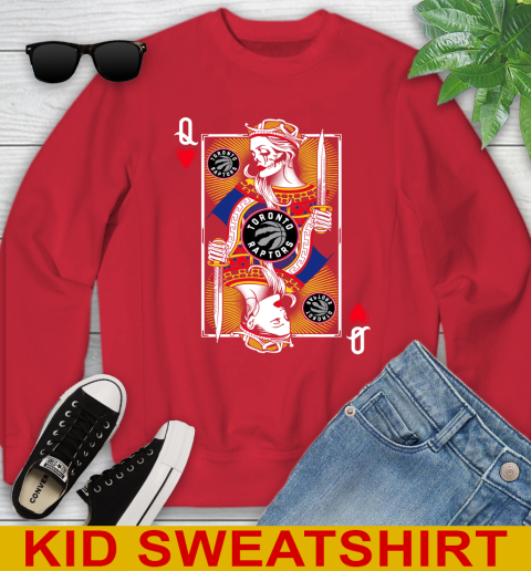 NBA Basketball Toronto Raptors The Queen Of Hearts Card Shirt Youth Sweatshirt 7